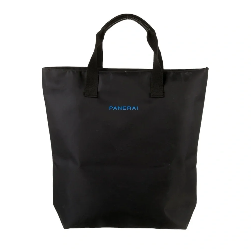 Panerai Black‎ Tote Bag Large Zip Top Logo Luxury Collectible